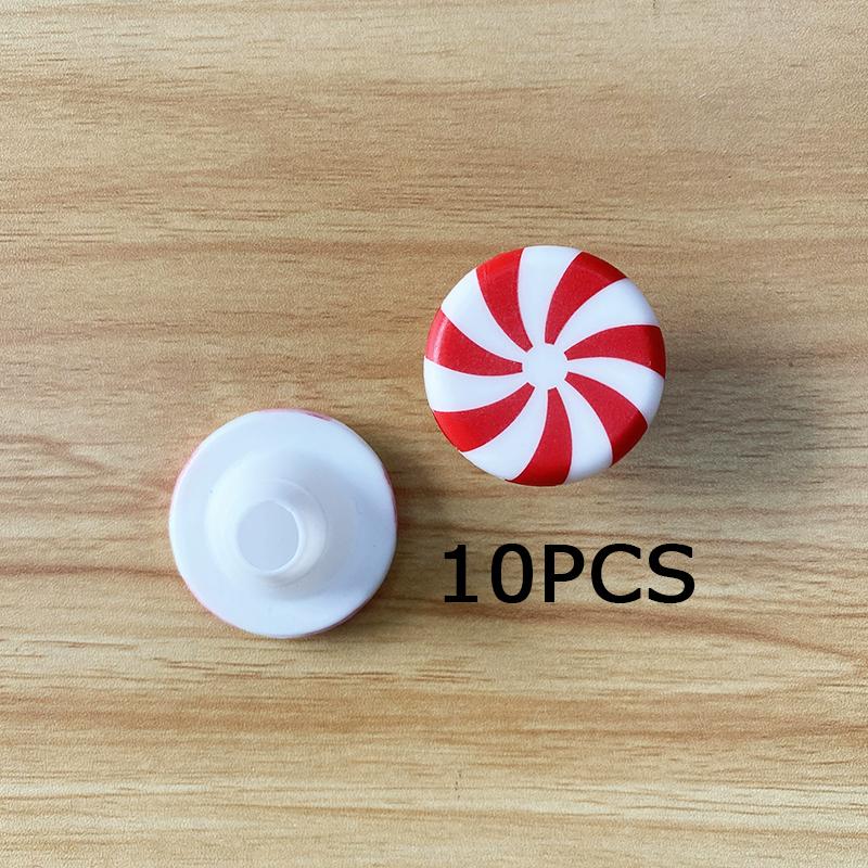 WTEMPO Рождественские декоративные накладки на ручки шкафа Рождественский декор Ручки Силиконовые Красные Накладки-кнопки Защитные чехлы для ручек дверей для кухни Спальни Ящика