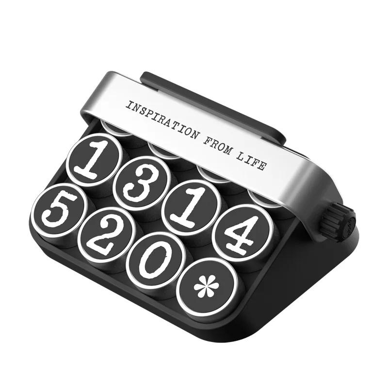 Creative Temporary Parking Card Retro Typewriter Hidable Temporary Auto Stop Phone Number Display Car Interior Decor