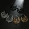 Women Geometric Pendant Gypsy Tribal Dangle Drop Hoop Earring Hollow Out Floral Flower Ear Studs