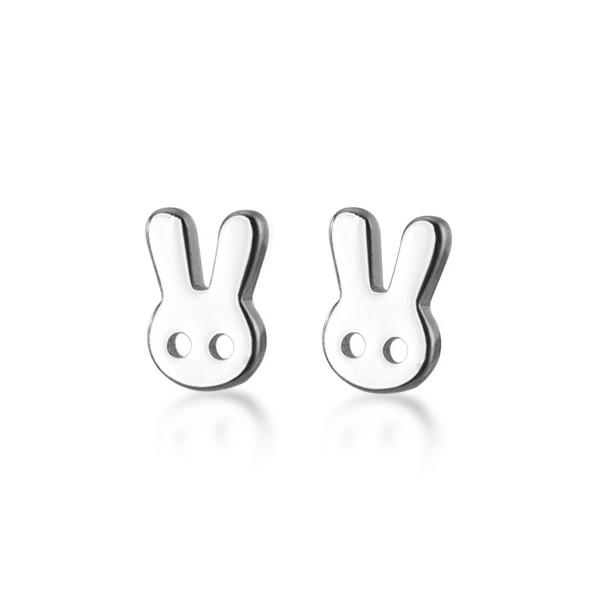 WANTME Real 100% 925 Silver Cute Sweet Hollow Mini Small Flower Geometric Stud Earrings for Women Korean Fine Jewelry