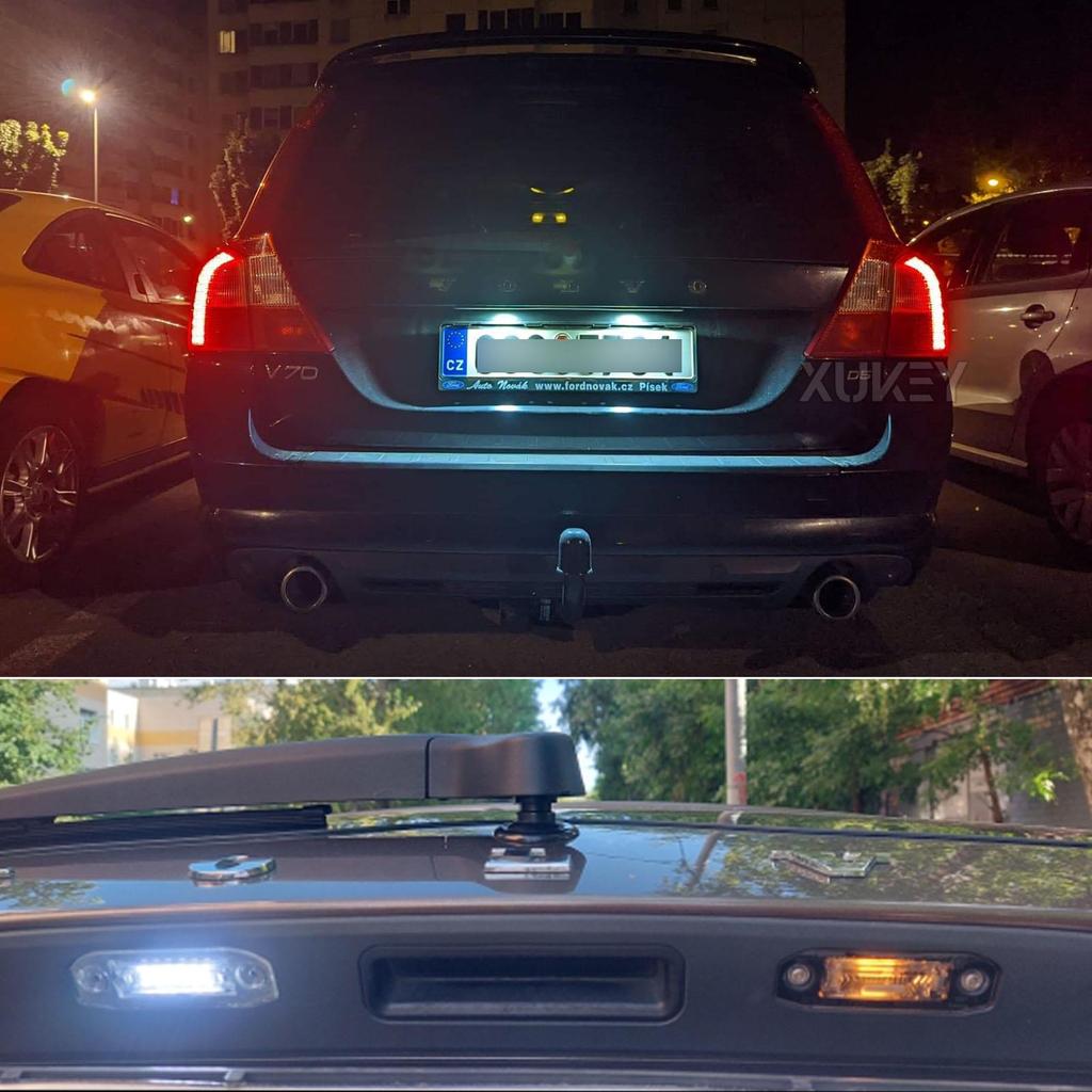 2pcs White Rear Tail License Number Plate Light Bulb For Volvo C30 C70 S80 V70 XC70 S40 V50 S60 V60 XC60 XC90 Car Assembly