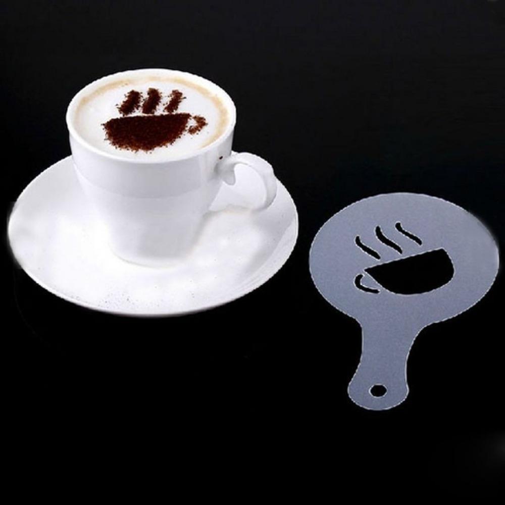 16PCS/1 set Coffee Stencils Fancy Coffee Printing Model Milk Cake Stencils Cappuccino Mold Cake Drawing Mould Home Kitchen Supplies