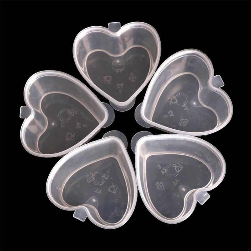 10pcs/lot Plastic Color Plasticine Clear Containers Glue Putty Foam Ball Storage Boxes Slime Storage