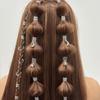 Серебряный кулон-звезда и луна, аксессуар для волос, устойчивый к выцветанию и деформации, для кос, дредов, укладки на открытом воздухе, для кемпинга
