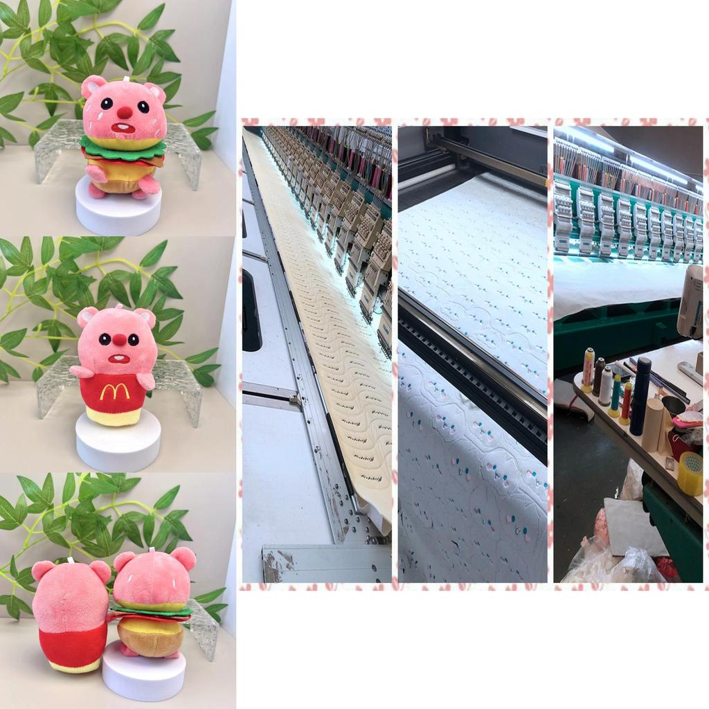 Очаровательная плюшевая кукла бобра с дизайном гамбургера и картофеля фри для подарков и аксессуаров