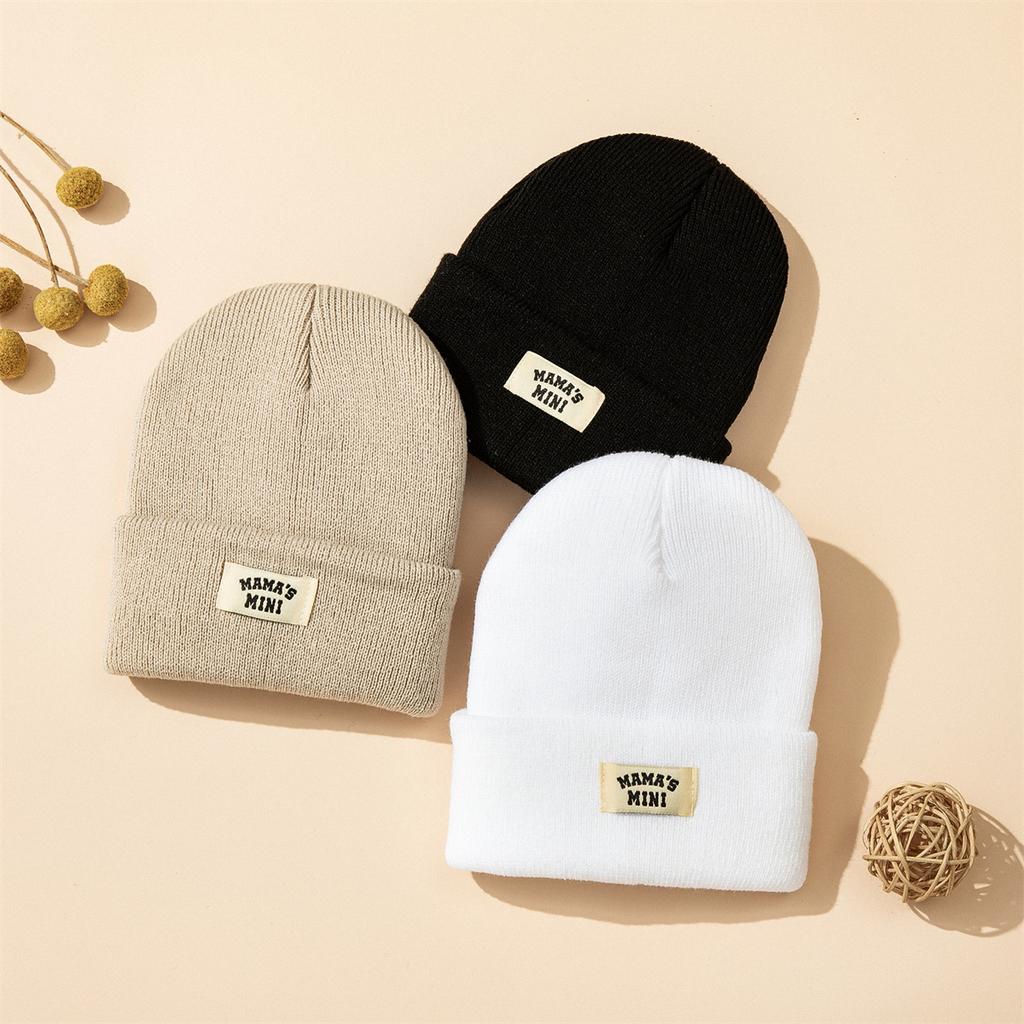 3 шт./комплект, лидер продаж, теплая детская шапка с буквами для мальчиков и девочек на возраст 0-24 месяца, мягкая вязаная шапка, детские аксессуары для головы