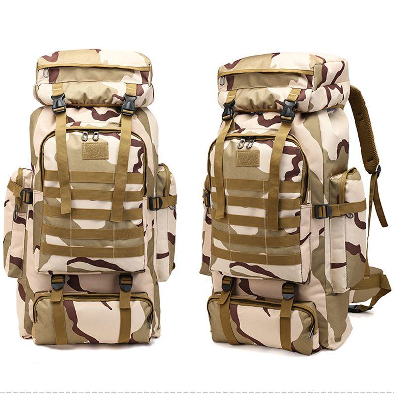 Military 70l80l100loutdoor Rucksack Tactical Backpacks Camping Hiking Trek Bag