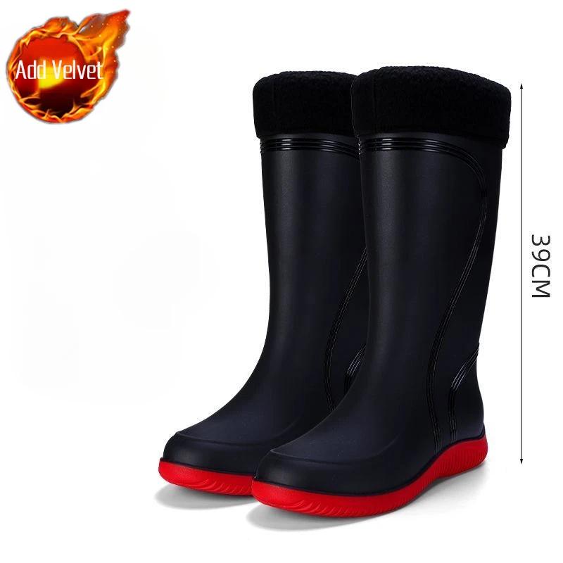 Farming Long Men's Rain Boots High Quality New Male Shoes Gum Plastic Adult Waterproof and Non-slip Galoshes for City Cheap Work