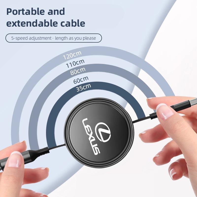 3 In 1 Super Fast Charging Cable Universal with Type C Usb Micro For Lexus F SPORT ES RX NX LS UX LM LX GX LC RZ IS CT GS RC HS