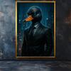 Canvas Print Frog Poster Wall Art Retro Uniform Renaissance Portrait Art Funny Animals Prints Vintage Animal Poster Home Decor
