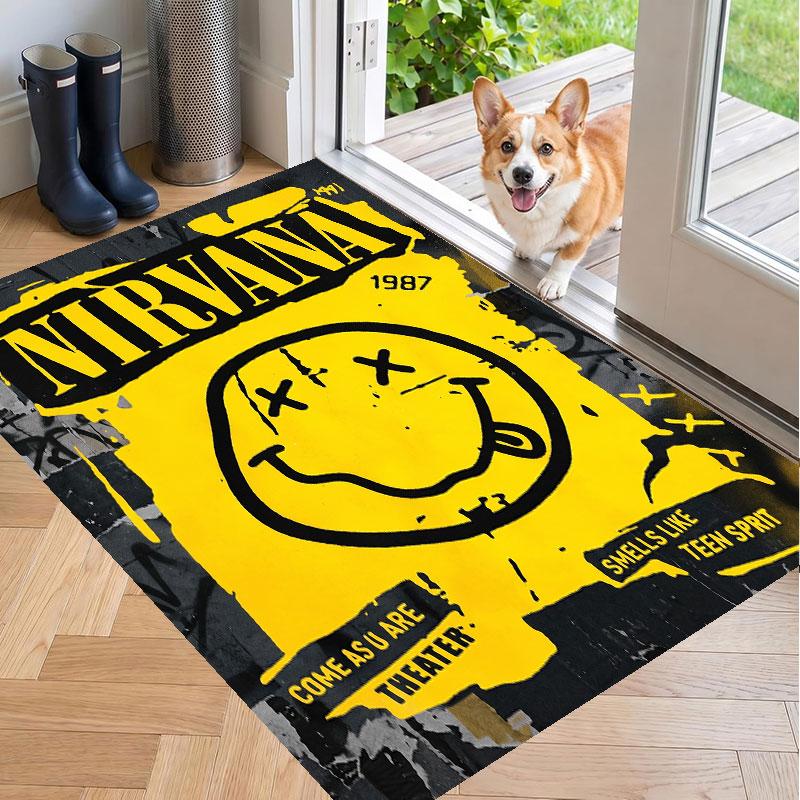 Soft Floor Carpet Nirvana Pattern Area Rug Decorative Mat For Home Room Decoration