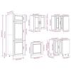 14 Piece Kitchen Cabinet Set  Porto  Rustic Wood Look Particleboard
