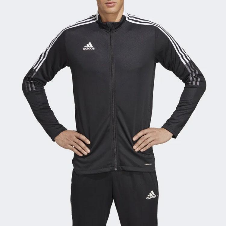 Adidas Спортивная куртка Tiro 21 черная/белая мужская уличная одежда GM7319
