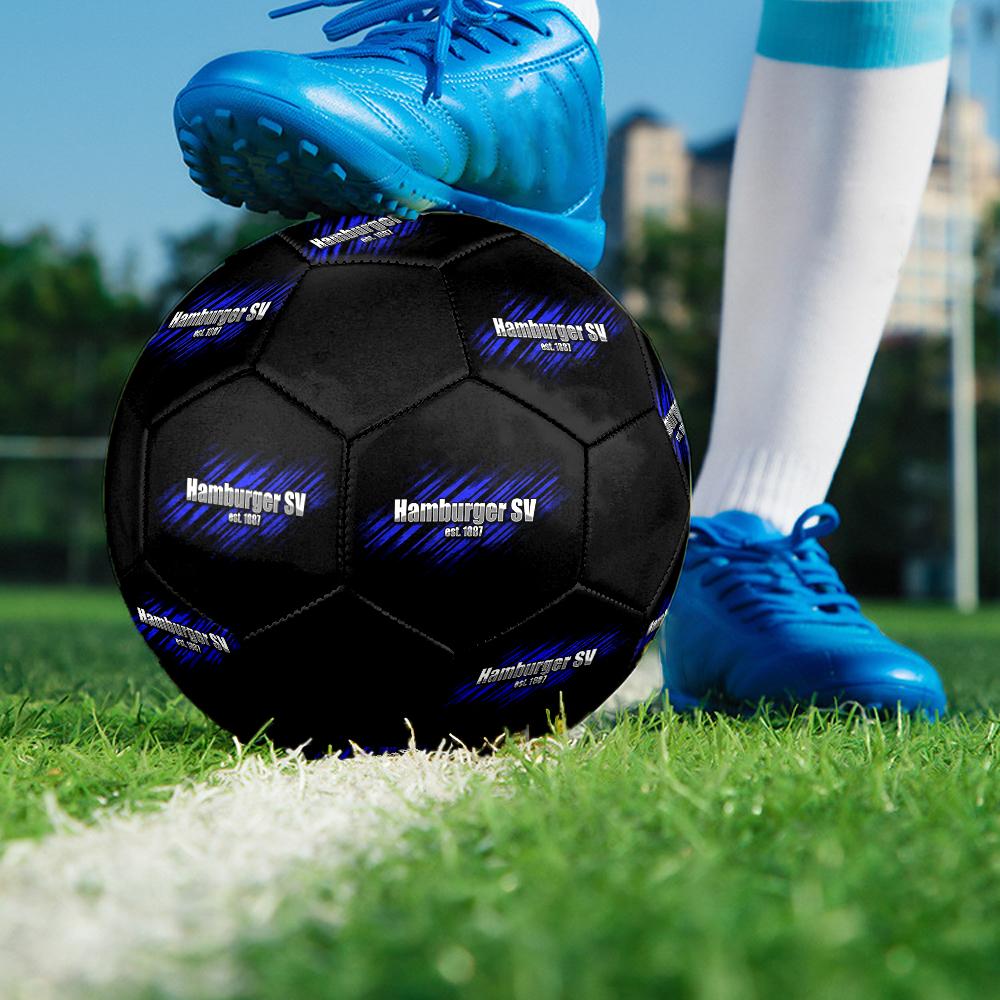 Hamburger SV HSV size5 Soccer Ball, colorful, suitable for all ages, machine-stitched, PVC material, competition grade,durable and high bounce