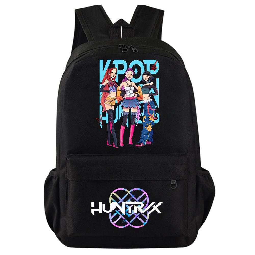 Kpop Истребители демонов Принт Рюкзак для подростка, студента, девочки, мальчика, школьная сумка, женская, большая вместимость, дорожная сумка, подарок ребенку, рюкзак
