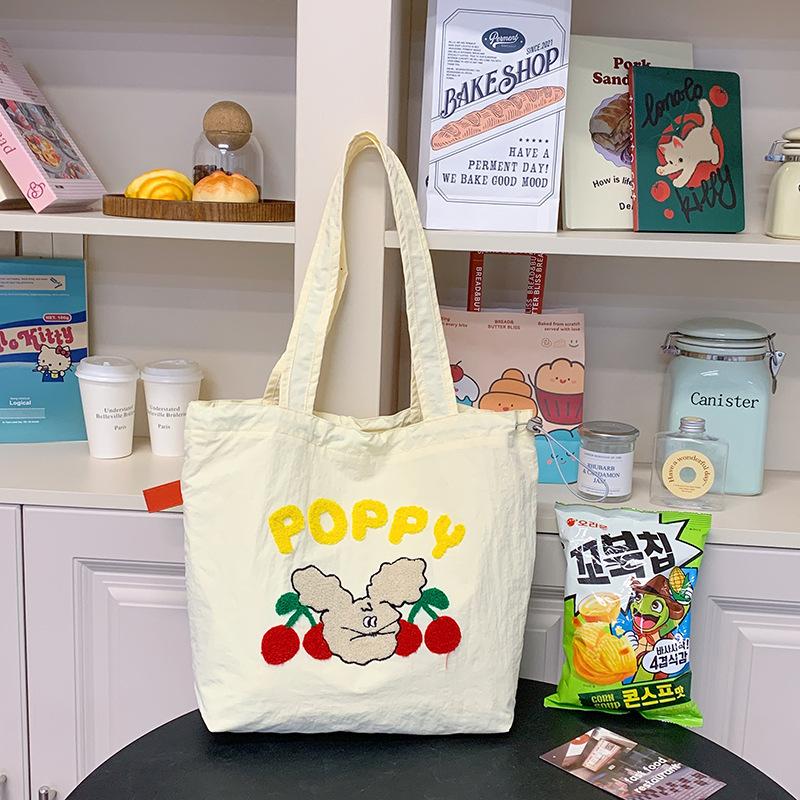 New Trend Niche Tote Bag Lazy Wind Large Capacity Women's Shoulder Bag Leisure Art Work Commuter Tote Bag