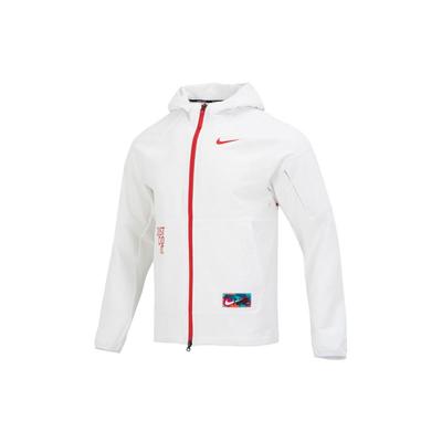 Nike Куртка с капюшоном на молнии с принтом логотипа серии CNY, мужские куртки белого цвета FD4063-121
