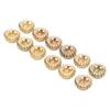 12 Pcs Tuning Peg Gear 12mm Diameter 1:18 Ratio Hex Hole Metal Guitar Machine Heads Mount Gear Gold