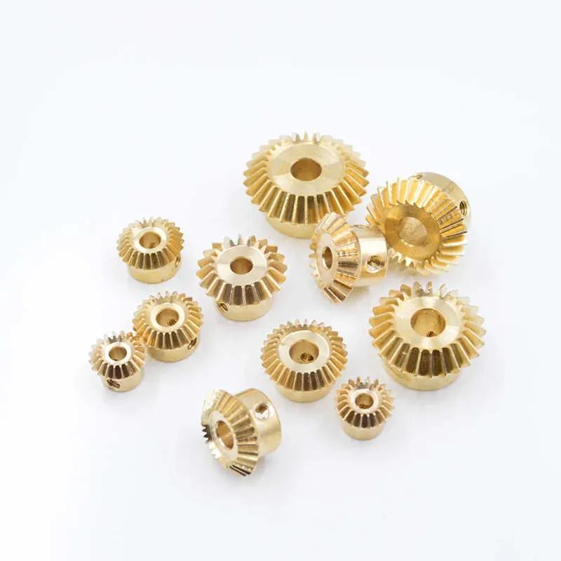 Brass Umbrella Gear 90 Degree Bevel Gear 1 Mold Straight Tooth 15T 20T 25T 30T Gear Hole 4/5/6/8/10/12mm Mechanical Transmission
