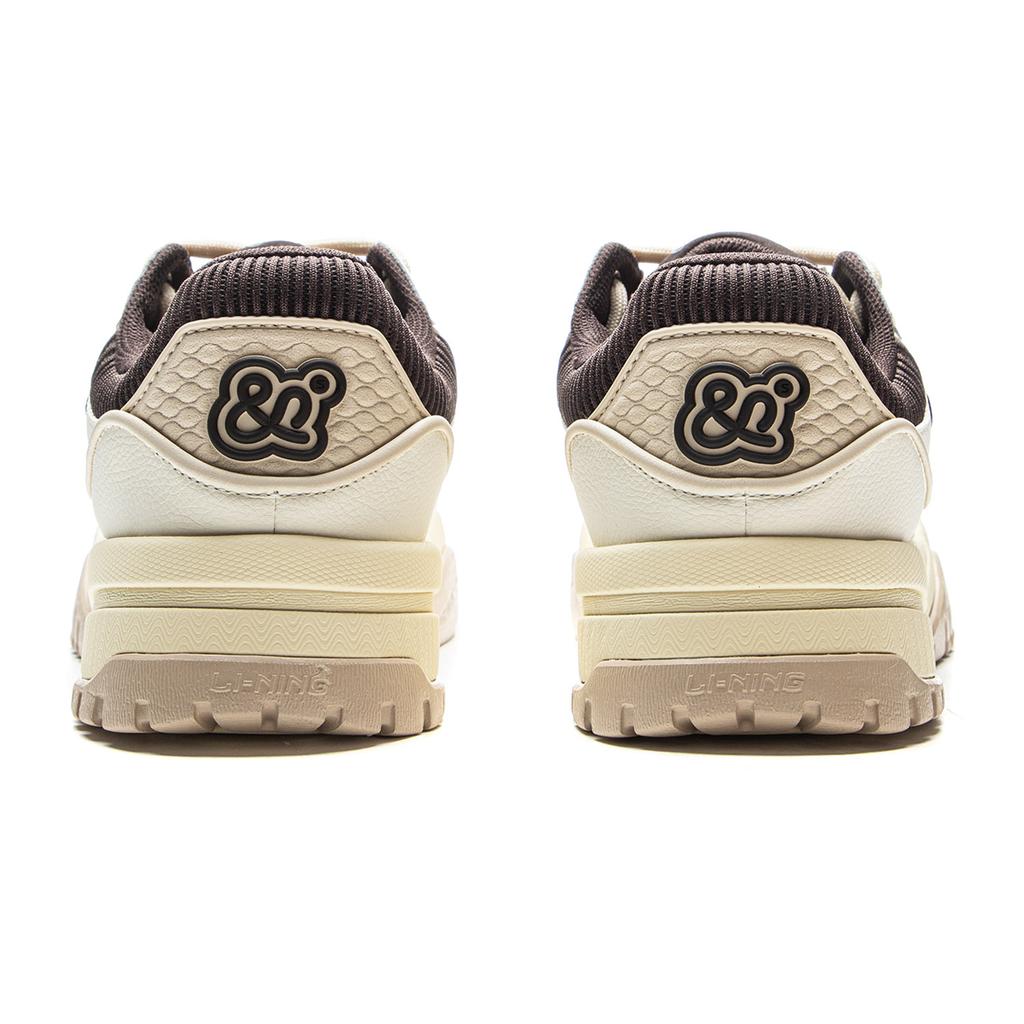 Li Ning Buu Покрытие Нескользящая, Износостойкая, Легкая Низкие Скейтбордические Кроссовки Мужские Кремовый AGCV463-1