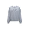Round Neck Pullover Letter Print Breathable Long Sleeve Sweatshirt Women Sweatshirt Light-Gray 24FRM306WGG3