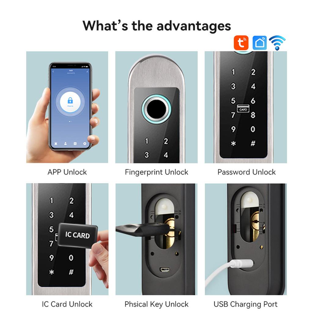 WAFU TY WiFi Smart Lock с камерой бесключевой доступ дверной замок ручка водонепроницаемая нержавеющая сталь