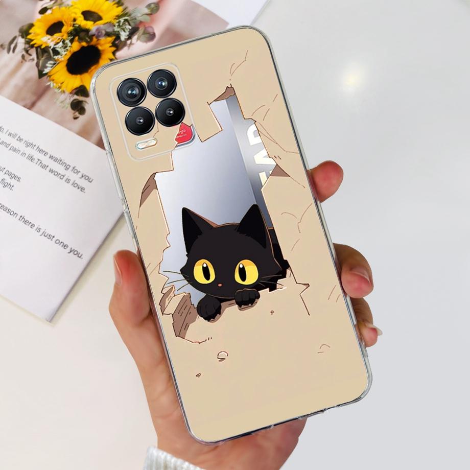 Для Realme 8 8i 8Pro 4G 5G Чехол для телефона Прозрачный Мягкий ТПУ Силиконовая Задняя Крышка Крутой Мультяшный Девичий Бампер На Realme8 8 Pro Тонкие Чехлы