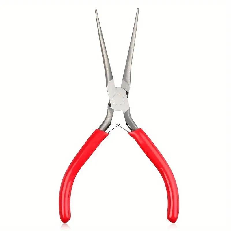 4.5-inch red needle mouth pliers, mini jewelry pliers, nail pliers, DIY handmade model pliers, tools