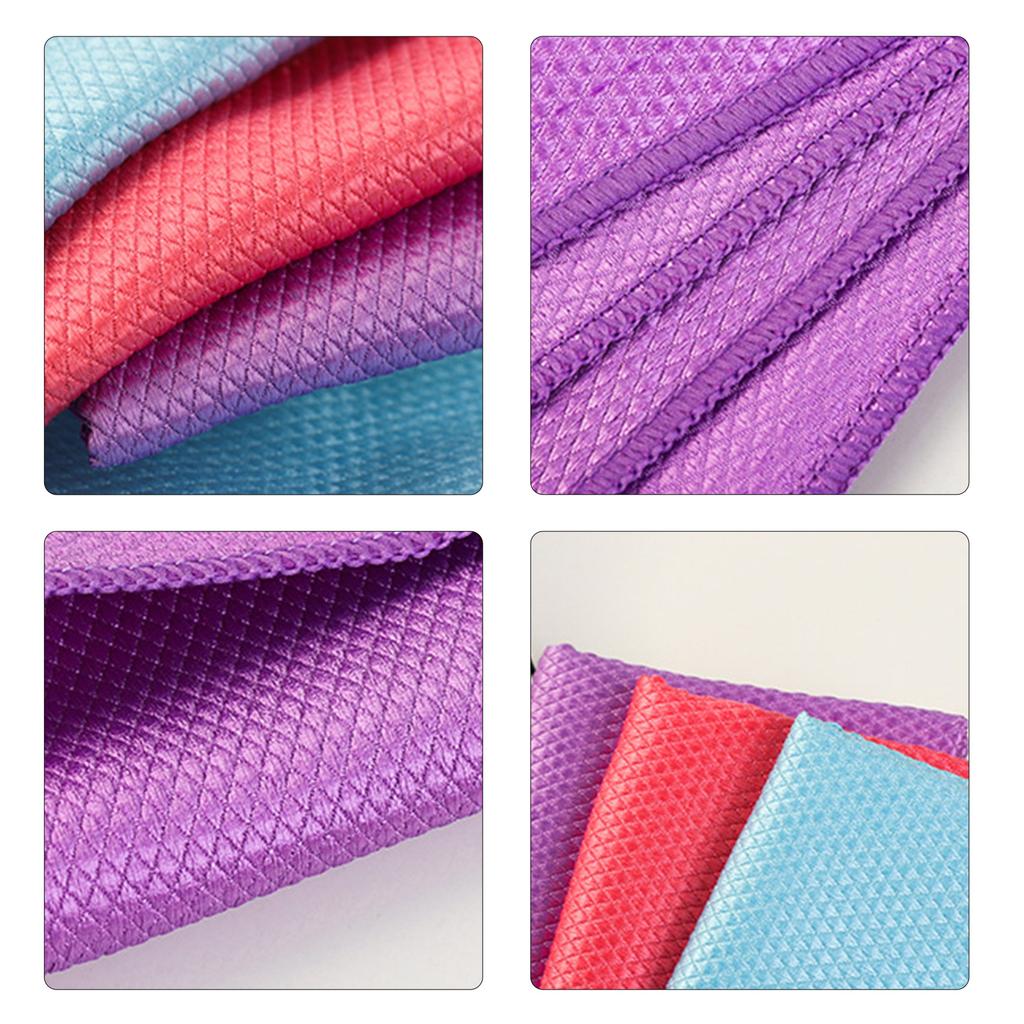 Pack Of 10 High Absorbent Fish Scale Microfiber Cleaning Cloths for Streak Free Surfaces In Kitchen and Home