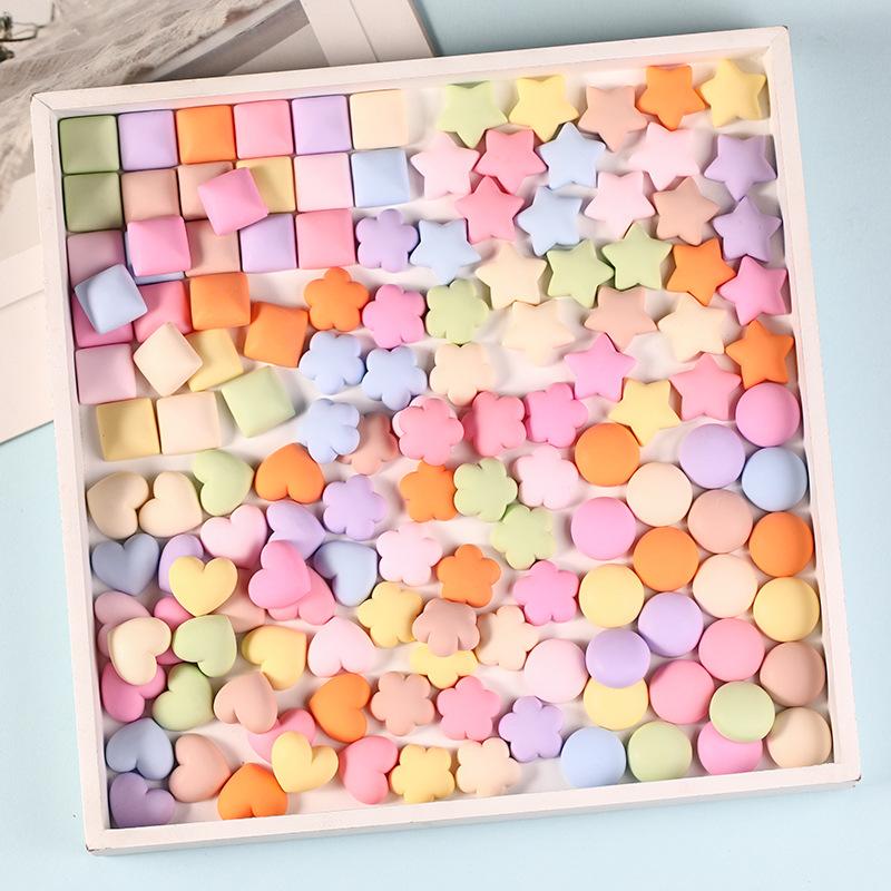 Home Living Hairpin Material DIY Cream Glue Macaron Color Five-pointed 10pcs Phone Case Patch Poreless Plum Love Blossom Patch Matte