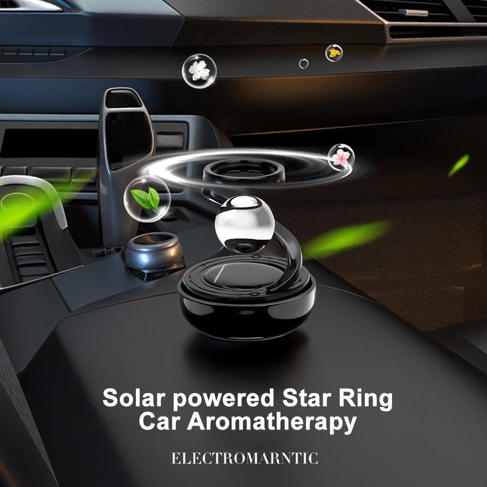Solar Car Rotating Aromatherapy Perfume Diffuser Levitation Rotating Auto Lasting Fragrance Air Purifier Car Interior Accessorie