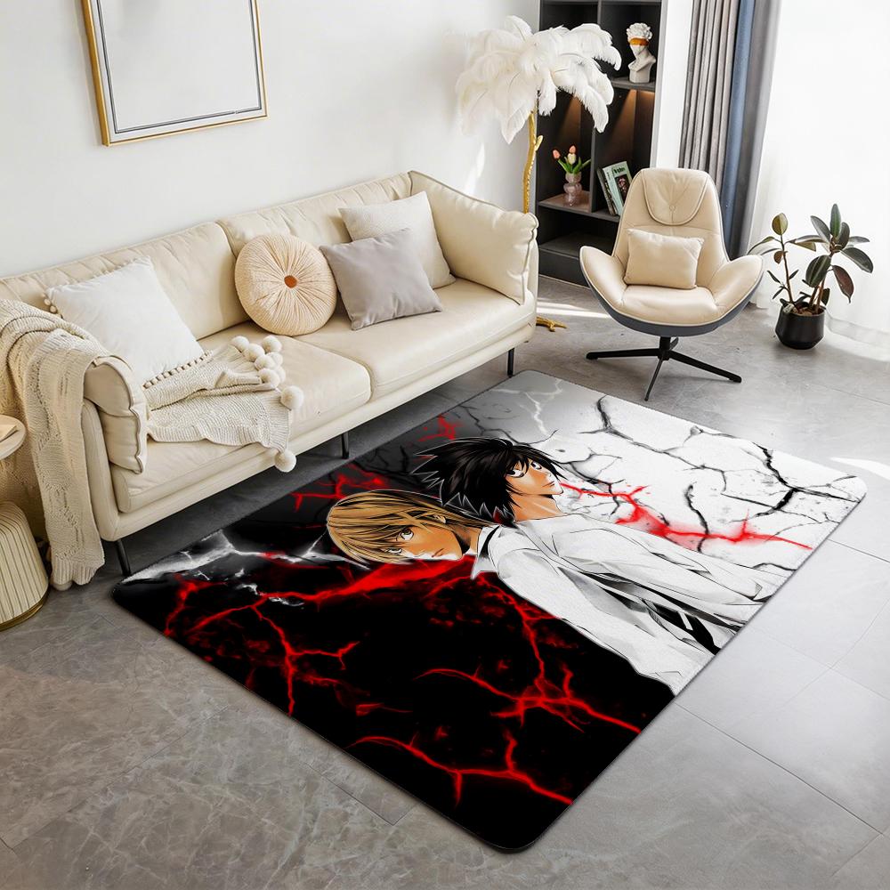 Hot Anime D Death N Note Floor Mat Eco Flannel Doormat Non Slip Odorless Indoor Floor Rug Soft Short Plush Home Mat
