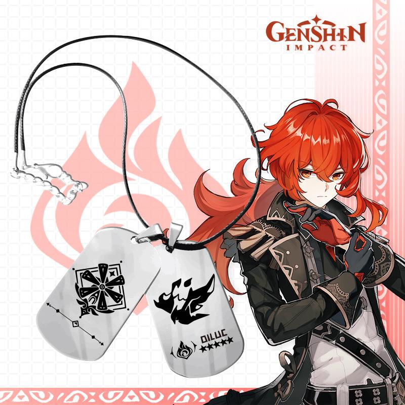 Модное мужское ожерелье с подвеской Genshin Impact, ролевые игры, подарки для любовников
