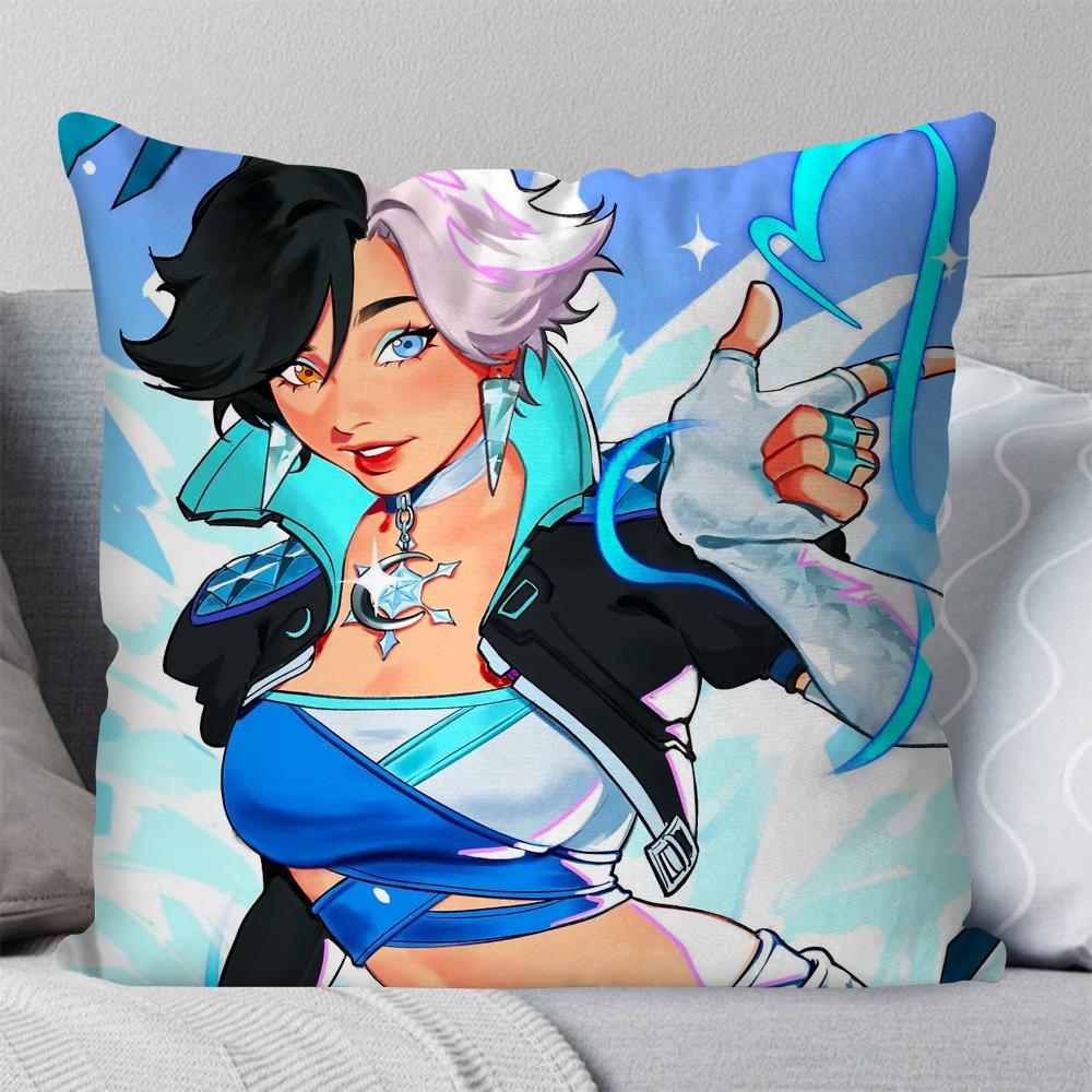 Луна S-Снежная Игра М-Marvel Rivals Наволочка Квадратная Подушка Спальня Диван Отдых Комфорт Подушка Гостиная Домашнее Украшение 40X40