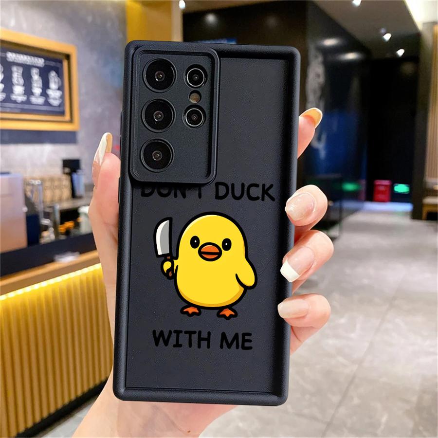 Милый минималистичный чехол-утка для Samsung Galaxy S26 Ultra S23 FE S21 S25 S25 Edge S20FE S22 S24 Plus S24Ultra