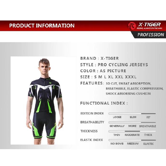 X-Tiger Pro Cycling Jersey Set Summer Cycling Wear Mountain Bike Clothes Bicycle Clothing MTB Bike Cycling Clothing Cycling Suit