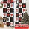 2D плоская печать 2 шт. Принт LoveCheckers Современные шторы Полиэстер Легкая установка Шторы Арт-деко Праздничные Идеально для спальни и