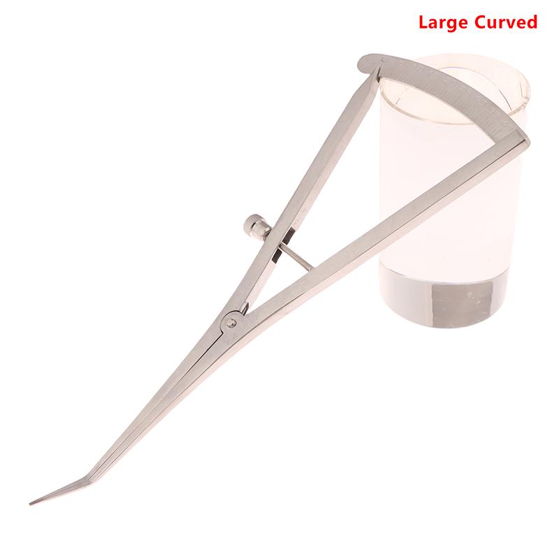 Dental Implant Bone Caliper Dental Crown Gauge Calipers Ruler Curved/Straight Head Dental Surgical Wax Bone Dental Instrument