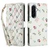 For Samsung Galaxy A36 5G/A56 5G Wallet Case Rhombic Floral Design Leather Flip Phone Cover with Strap