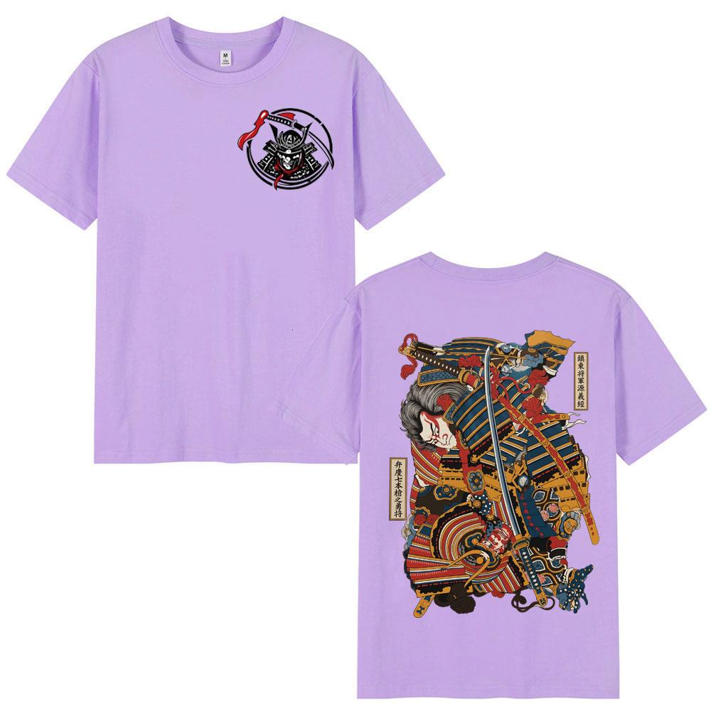 Japanese Samurai Graphic T Shirts Unisex Unisex Gothic Vintage Short Sleeve TShirts Fashion Casual Loose TShirt Bushido Streetwear