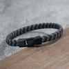 Плетеный кожаный браслет мужской простой крест полосатый искусственная кожа магнитный мужской модный браслет ручной работы ювелирный подарок Homme