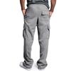 Мужские брюки весна-осень с множеством карманов, эластичный пояс на шнурке, широкие штанины
