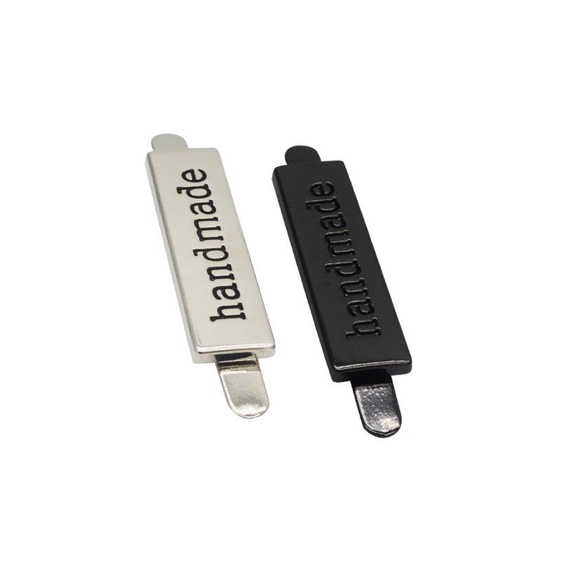 10 шт. ручной работы тон в тон прямоугольные металлические этикетки для кошельков бирки для шитья сумки металлические этикетки сумки для одежды своими руками ручная работа шитье с буквами