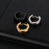 1 пара Панк Серьги-кольца из нержавеющей стали круглой формы для мужчин и женщин, не выцветающие, хип-хоп, мужские, с цирконом