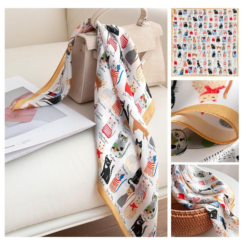 Mulberry Silk Scarf 53cm Square Neckerchief Women Fashion