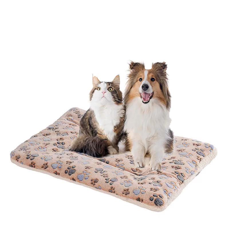 Thick Plush Pet Cushion: Warm Dog & Cat Bed for All Sizes, Ideal for Spring & Winter