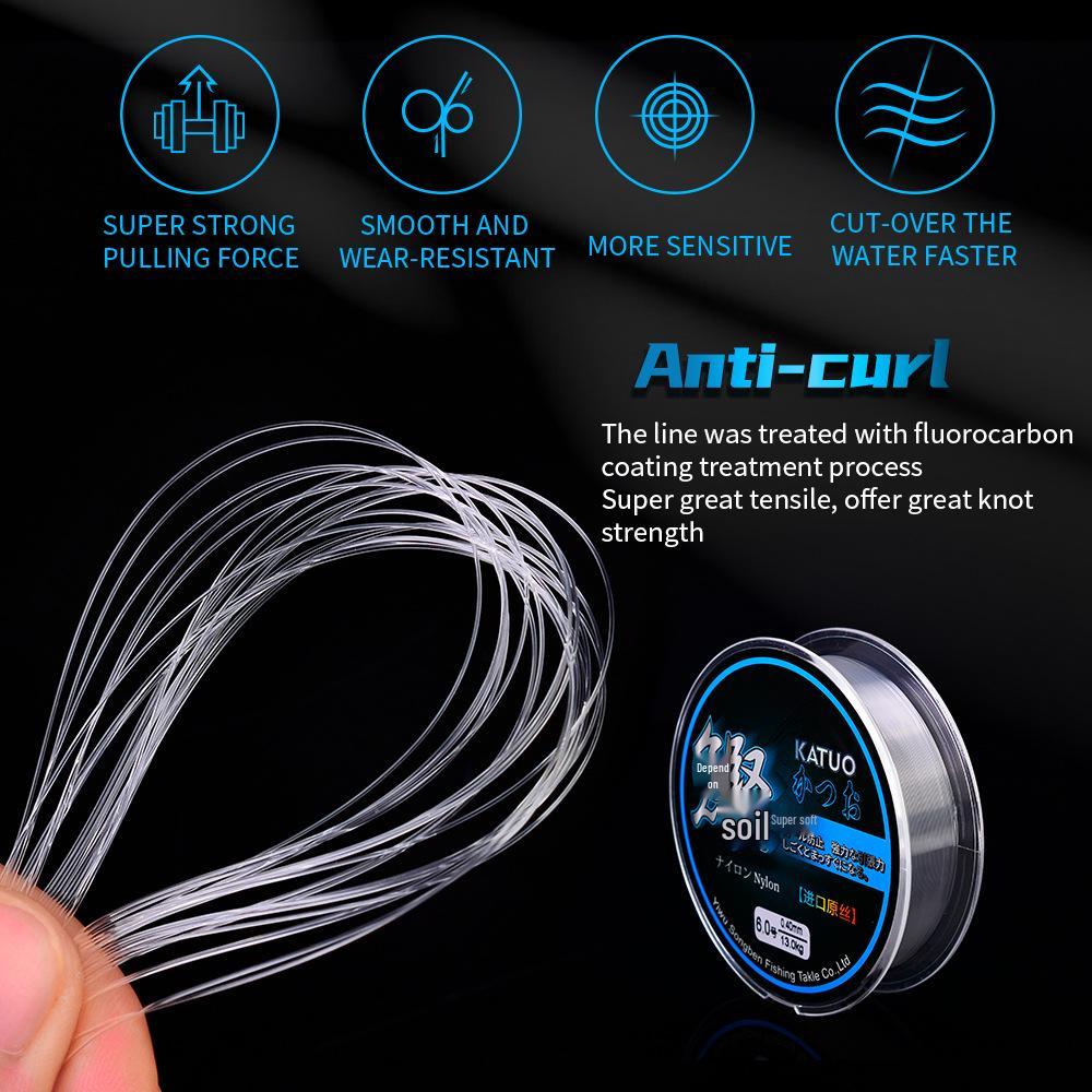 100m Transparent High Strength Nylon Fishing Line for Sea Rods