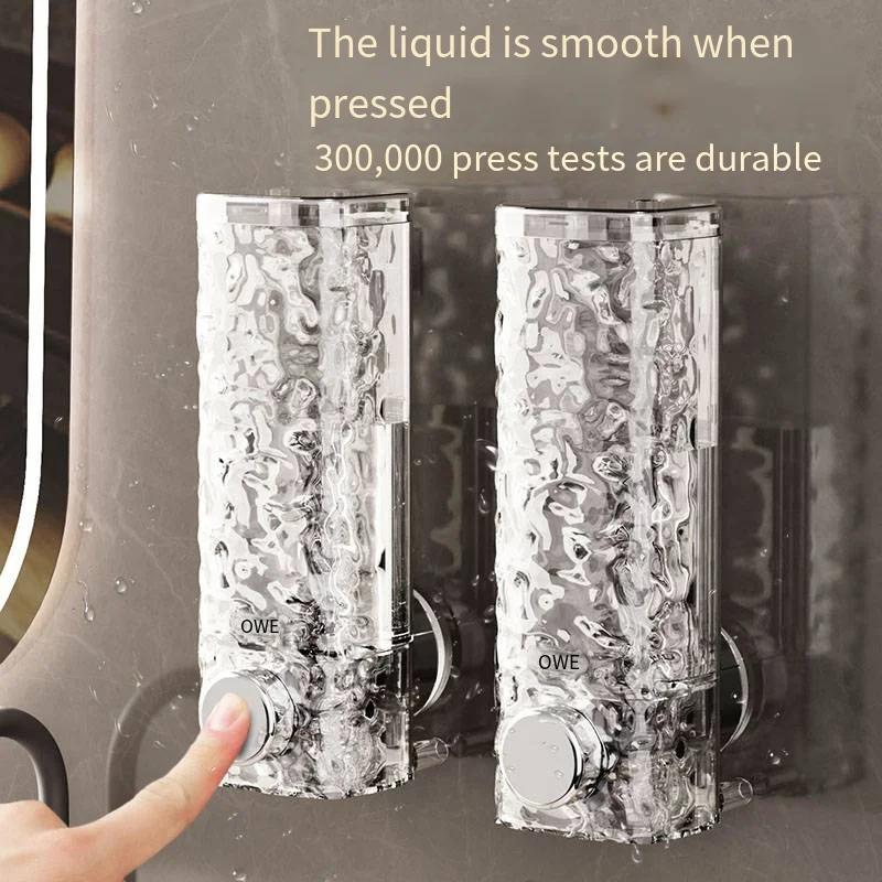 1шт настенный дозатор мыла ручной домашний дозатор мыла с присоской для пены для ванной комнаты отельный дозатор мыла нажимного типа