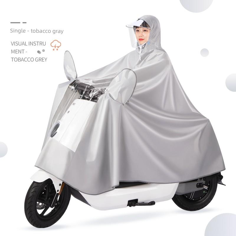 Electric Battery Motorcycle New Fashion Raincoat for Women, Single-Person Long Full-Body Rainproof Adult Riding Poncho