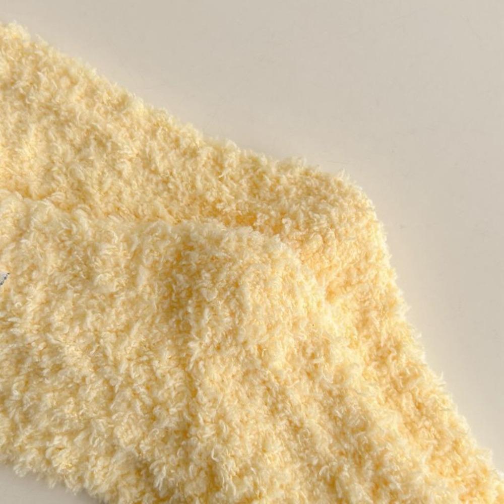 Coral Fleece Middle Tube Socks Bowknot Floor Socks Cute Women's Socks Autumn